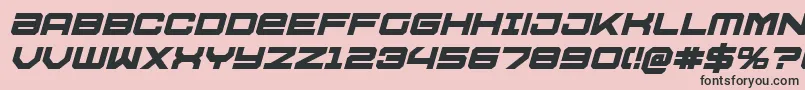 U.S.S.DallasBoldItalic-Schriftart – Schwarze Schriften auf rosa Hintergrund