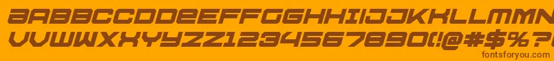 U.S.S.DallasBoldItalic Font – Brown Fonts on Orange Background