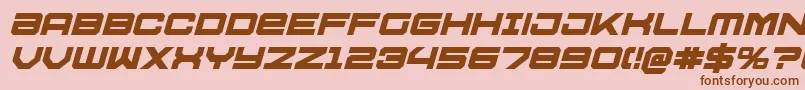 Fonte U.S.S.DallasBoldItalic – fontes marrons em um fundo rosa