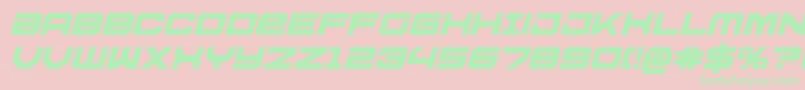 U.S.S.DallasBoldItalic Font – Green Fonts on Pink Background