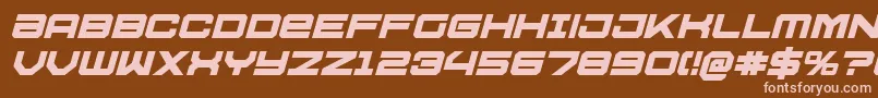 Шрифт U.S.S.DallasBoldItalic – розовые шрифты на коричневом фоне