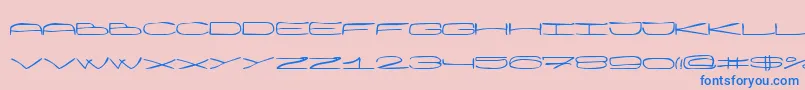 Wankh Font – Blue Fonts on Pink Background