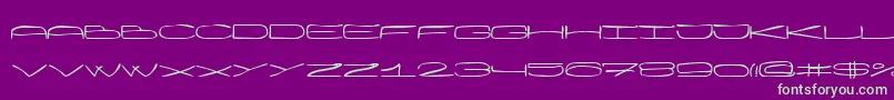 Wankh Font – Green Fonts on Purple Background