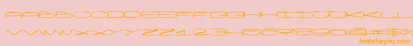 Wankh Font – Orange Fonts on Pink Background