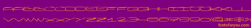 Wankh Font – Orange Fonts on Purple Background