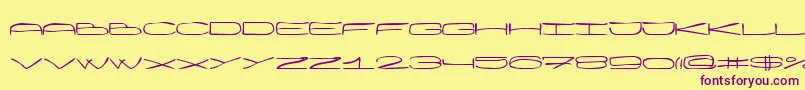 Wankh Font – Purple Fonts on Yellow Background