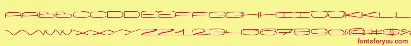 Wankh Font – Red Fonts on Yellow Background