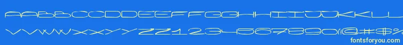 Wankh Font – Yellow Fonts on Blue Background