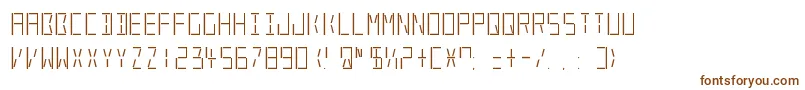 LedRealRegular Font – Brown Fonts on White Background