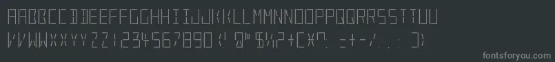 Шрифт LedRealRegular – серые шрифты на чёрном фоне