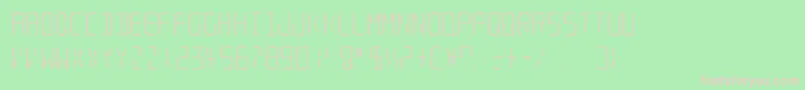 LedRealRegular Font – Pink Fonts on Green Background