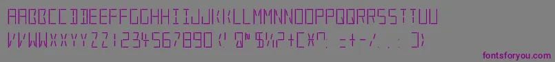 LedRealRegular Font – Purple Fonts on Gray Background