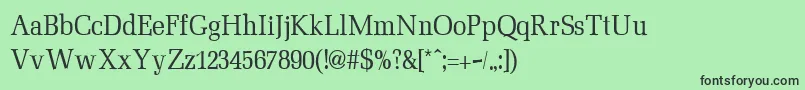 MinimezzoRegular Font – Black Fonts on Green Background