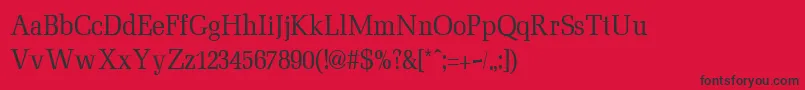 MinimezzoRegular Font – Black Fonts on Red Background