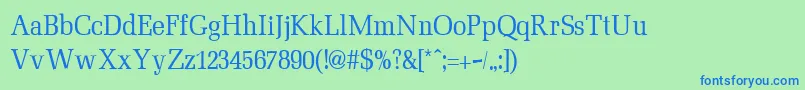 MinimezzoRegular Font – Blue Fonts on Green Background