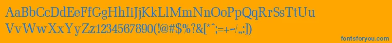 MinimezzoRegular Font – Blue Fonts on Orange Background