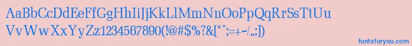 MinimezzoRegular Font – Blue Fonts on Pink Background