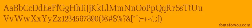 MinimezzoRegular Font – Brown Fonts on Orange Background