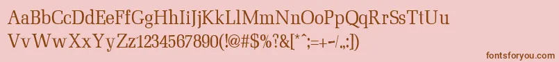 MinimezzoRegular Font – Brown Fonts on Pink Background