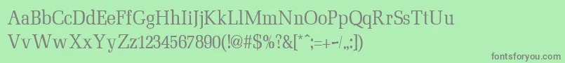 MinimezzoRegular Font – Gray Fonts on Green Background