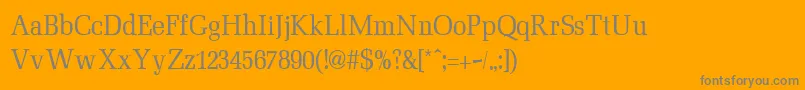 MinimezzoRegular Font – Gray Fonts on Orange Background