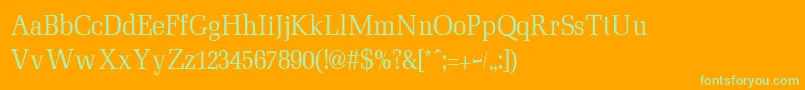 MinimezzoRegular Font – Green Fonts on Orange Background