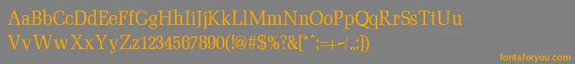 MinimezzoRegular Font – Orange Fonts on Gray Background