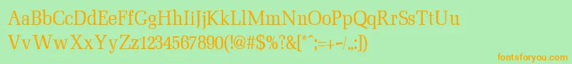 MinimezzoRegular Font – Orange Fonts on Green Background