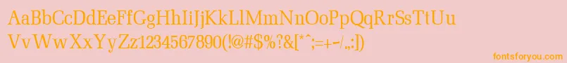 MinimezzoRegular Font – Orange Fonts on Pink Background