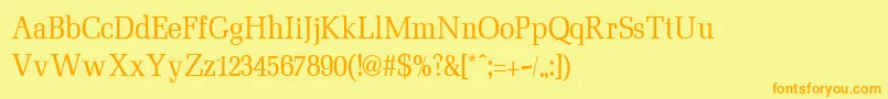MinimezzoRegular Font – Orange Fonts on Yellow Background