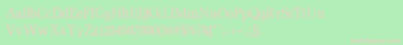 MinimezzoRegular Font – Pink Fonts on Green Background