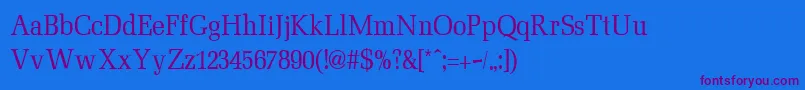 MinimezzoRegular Font – Purple Fonts on Blue Background