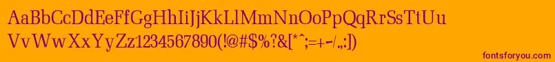 MinimezzoRegular Font – Purple Fonts on Orange Background