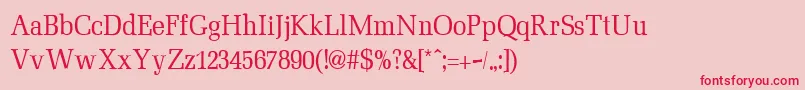 MinimezzoRegular Font – Red Fonts on Pink Background
