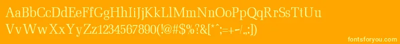 MinimezzoRegular Font – Yellow Fonts on Orange Background
