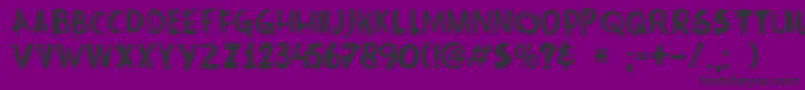 DkCrissCross Font – Black Fonts on Purple Background