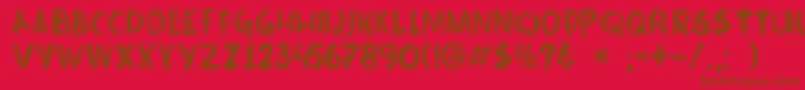DkCrissCross Font – Brown Fonts on Red Background