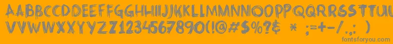 DkCrissCross Font – Gray Fonts on Orange Background