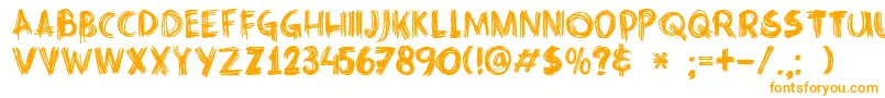 DkCrissCross Font – Orange Fonts on White Background