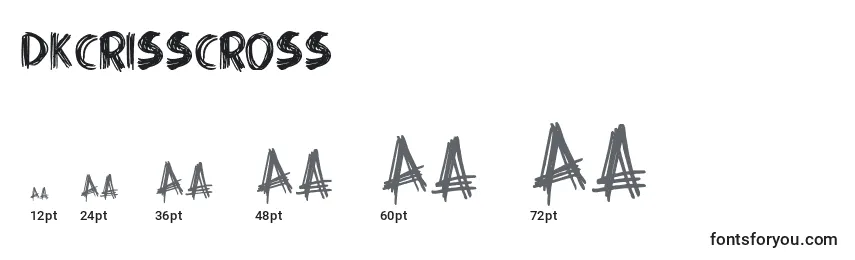 DkCrissCross Font Sizes