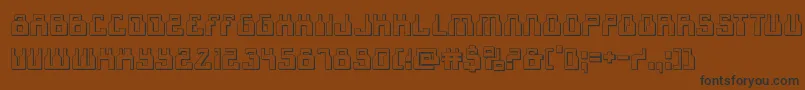 1968odyssey3D Font – Black Fonts on Brown Background