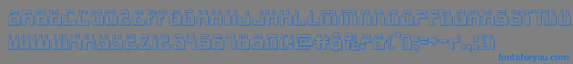 1968odyssey3D Font – Blue Fonts on Gray Background