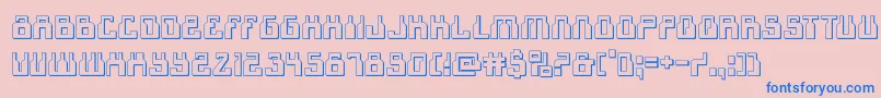 1968odyssey3D Font – Blue Fonts on Pink Background