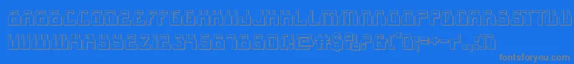 1968odyssey3D-Schriftart – Graue Schriften auf blauem Hintergrund