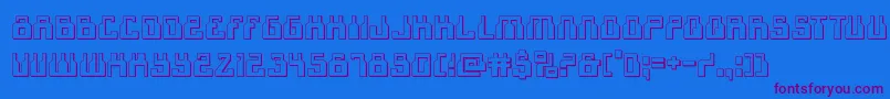 1968odyssey3D Font – Purple Fonts on Blue Background