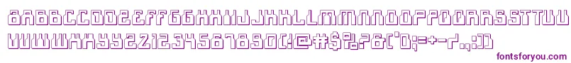 1968odyssey3D Font – Purple Fonts on White Background