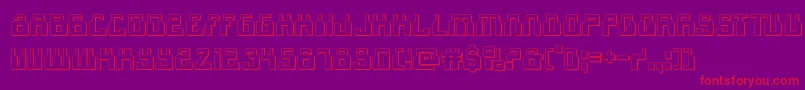 1968odyssey3D Font – Red Fonts on Purple Background