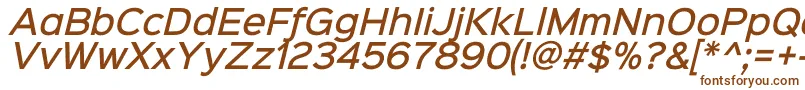 Sinkinsans500mediumitalic-fontti – ruskeat fontit