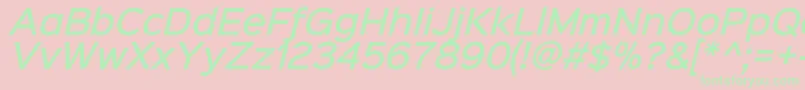 Sinkinsans500mediumitalic Font – Green Fonts on Pink Background