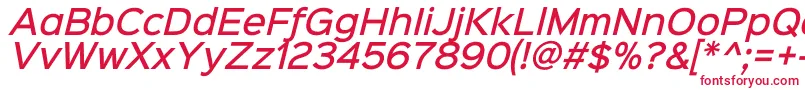 Sinkinsans500mediumitalic-fontti – punaiset fontit